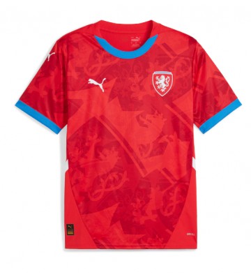 Lacne Muži Futbalové dres Česká Republika ME 2024 Krátky Rukáv - Domáci